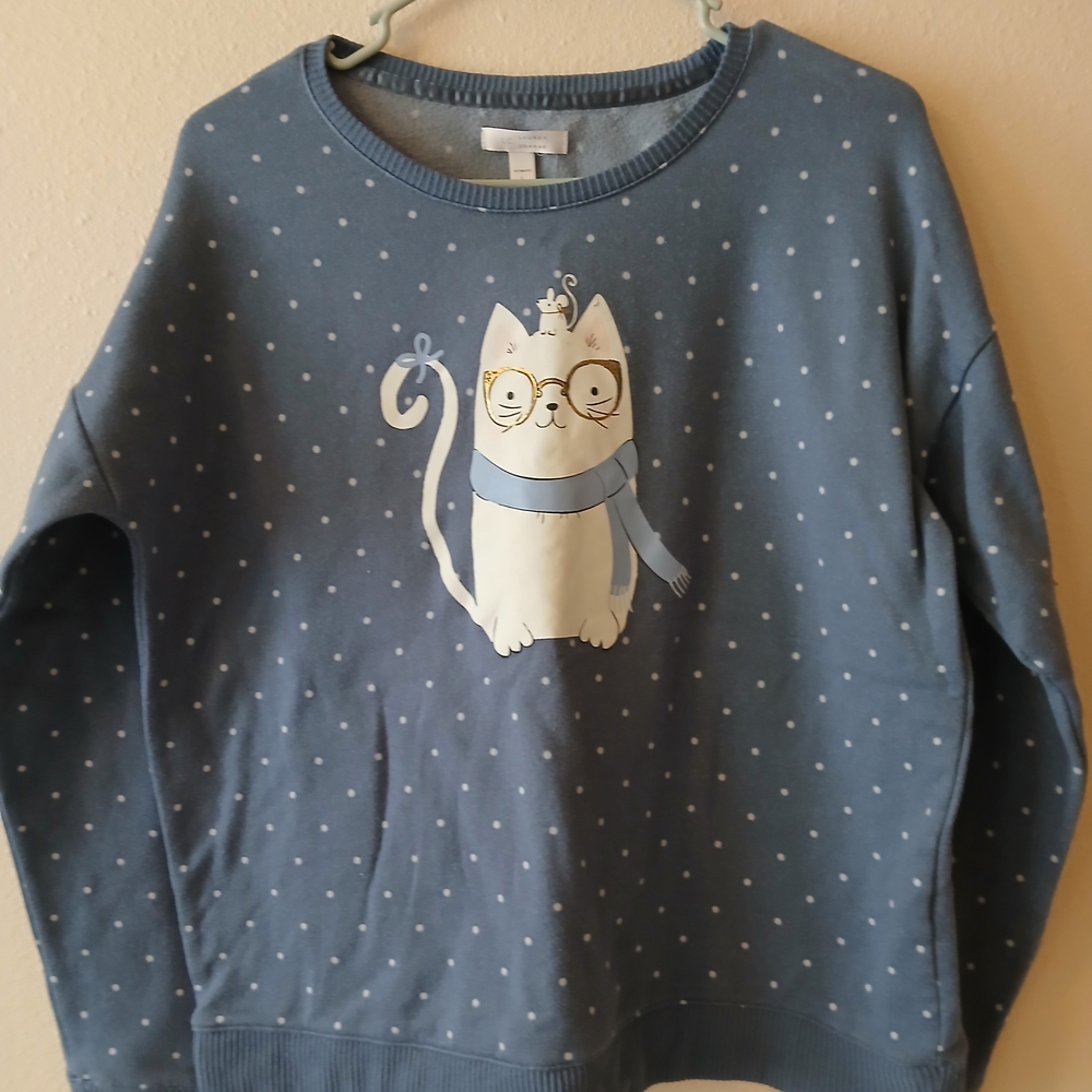 LC Lauren Conrad Blue Knit Top